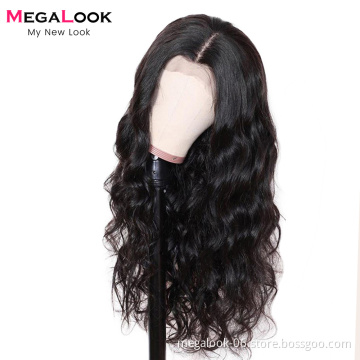 Megalook 13*4 Lace Front Wig  For Black Women Brazilian Remy Human Hair Lace Wig With Natural Hairline